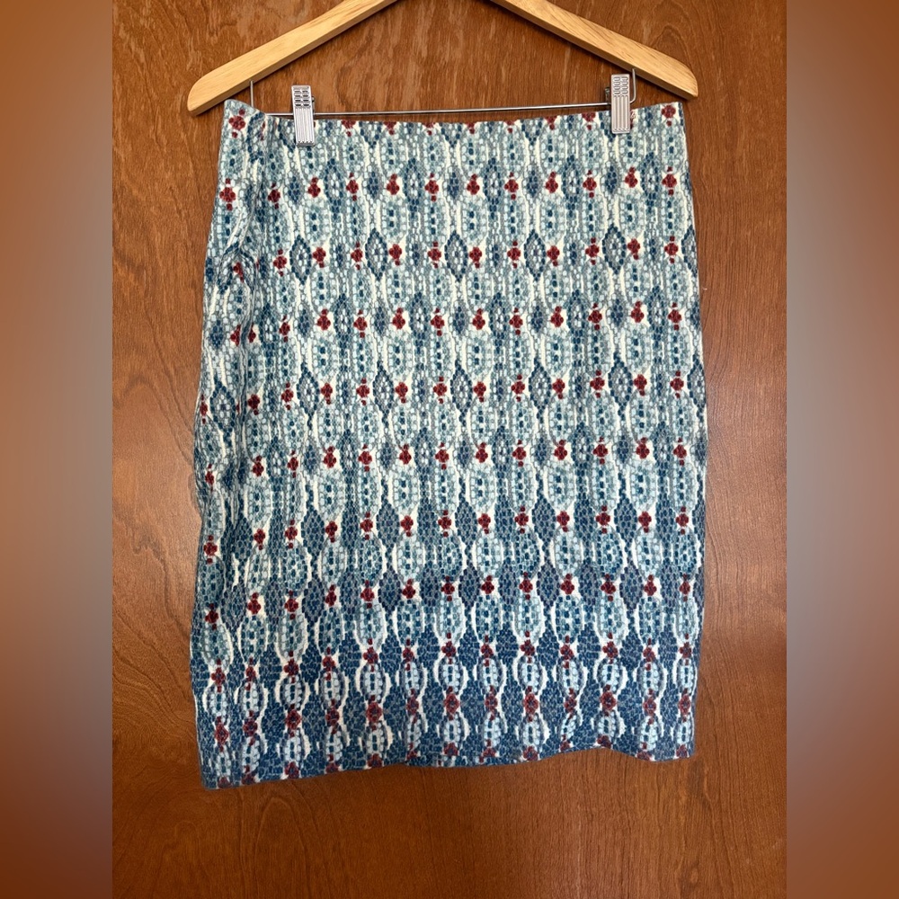 LOFT Blue Knee-Length Pencil Skirt for Casual Wear